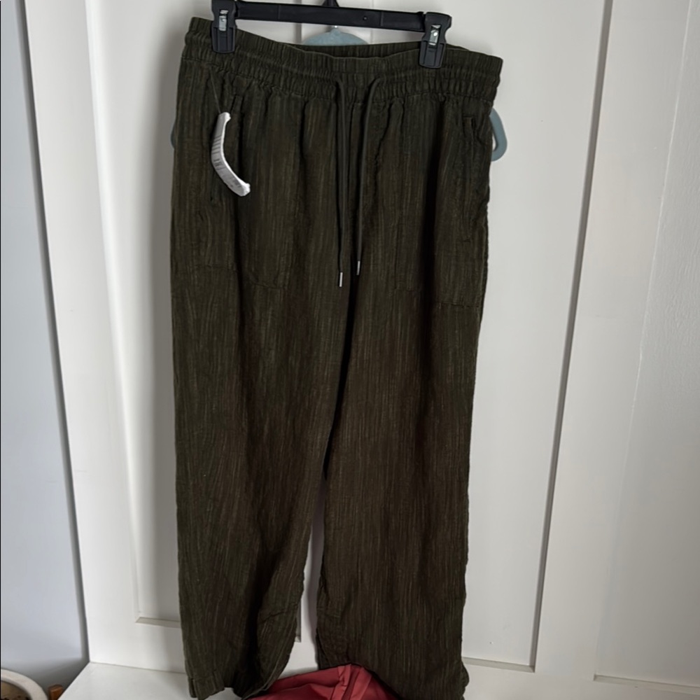 Green  athleta retreat linen pant Pants